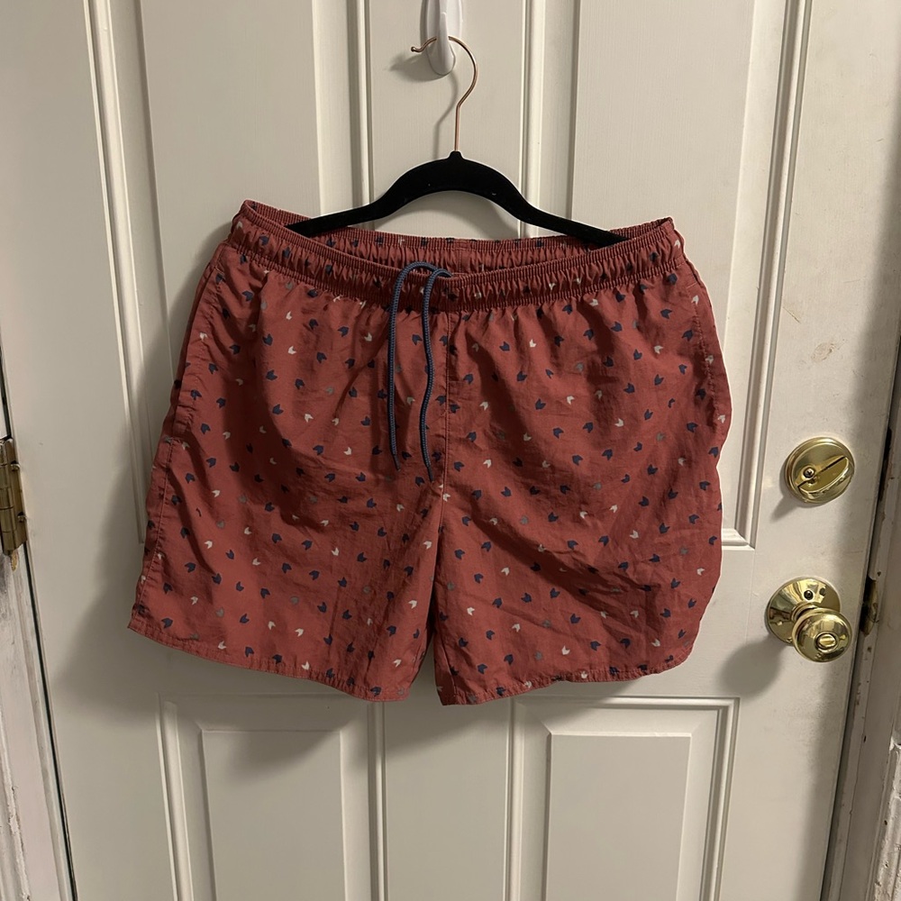Adidas Peach/Salmon Patterned Swim Shorts
